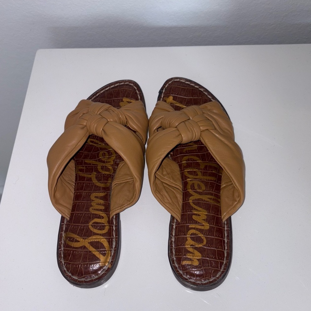 Sam Edelman Womens Garson Leather Slip On Slide Sandals - Picture 3 of 15
